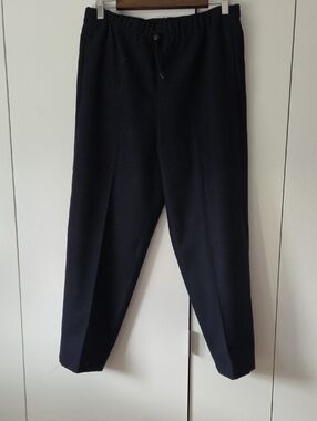 Babaton Navy Cropped Pull-On Tapered Pants